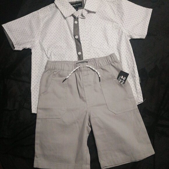 Conjunto de 2 piezas camisa y short para niño de 4 o 5 años de Kennet Cole NY - Picture 1 of 9